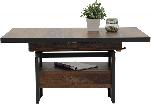 Couchtisch Noah | Olwood | Lift Anthrazit | ausziehbar + höhenverstellbar